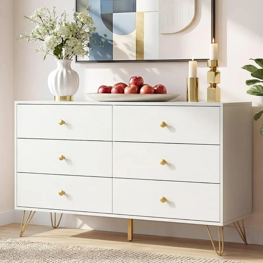Bedroom 6-Drawer White Dresser - Storage recension och pris