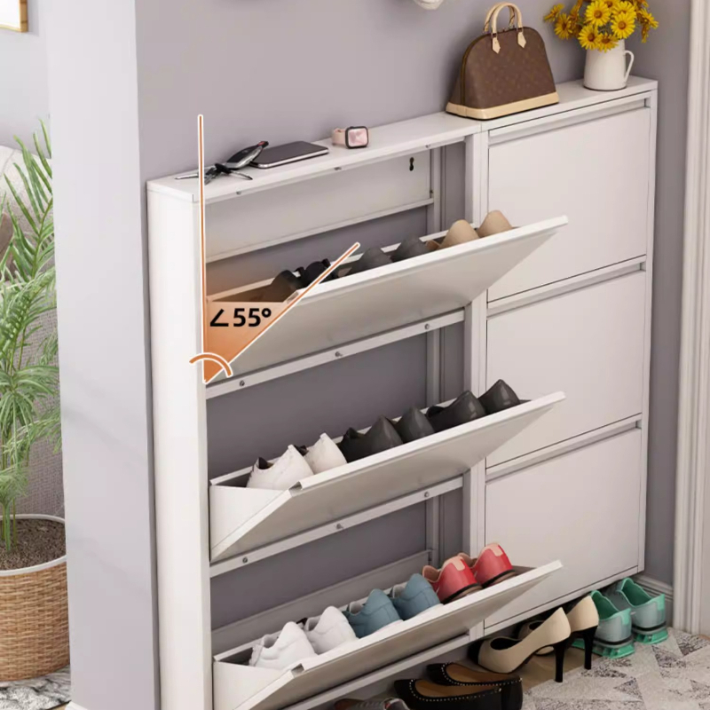 Modern Slim Shoe Cabinet, Larg - Shoe Rack Cabinet Narrow Entryway recension och pris