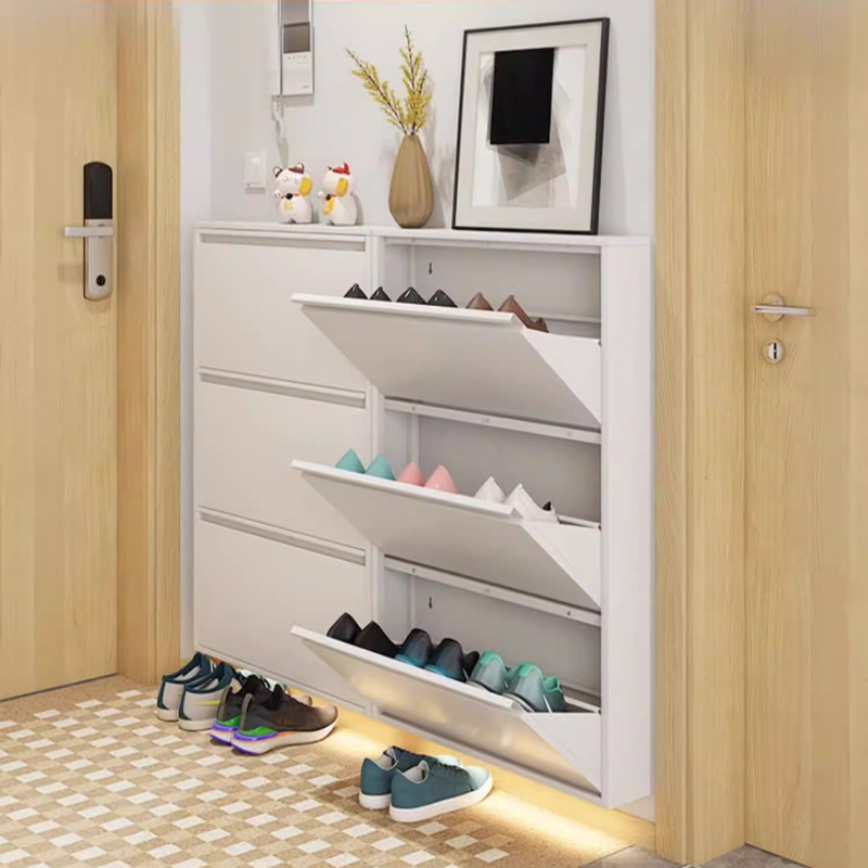 Modern Slim Shoe Cabinet, Larg - Shoe Rack Cabinet Narrow Entryway recension och pris