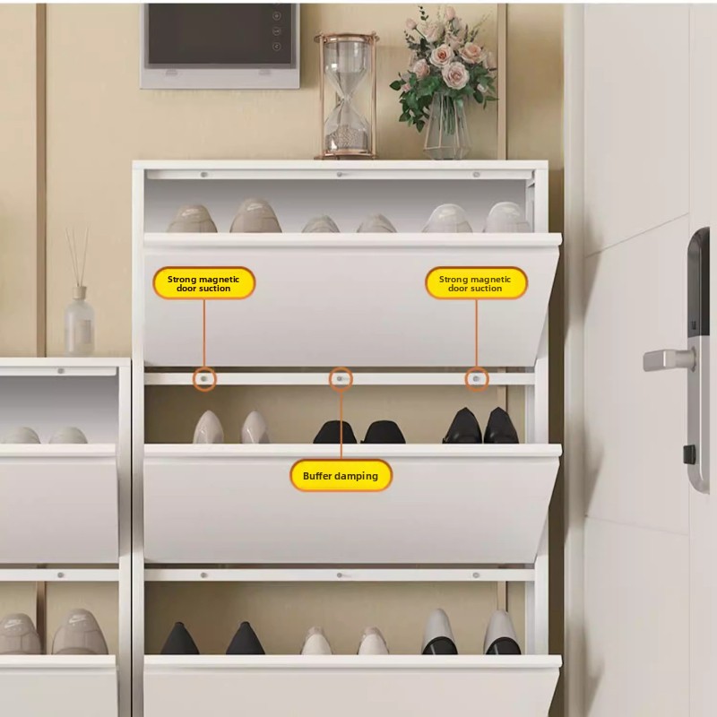 Modern Slim Shoe Cabinet, Larg - Shoe Rack Cabinet Narrow Entryway recension och pris