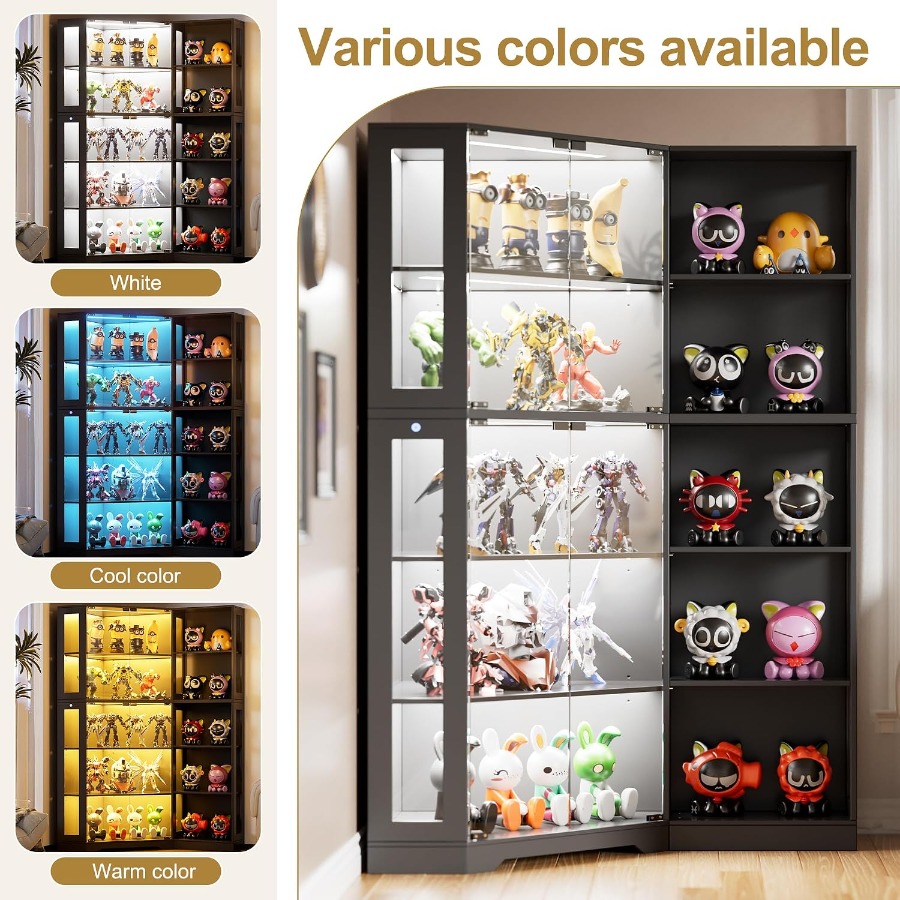 Corner display curio cabinet w - Storage recension och pris