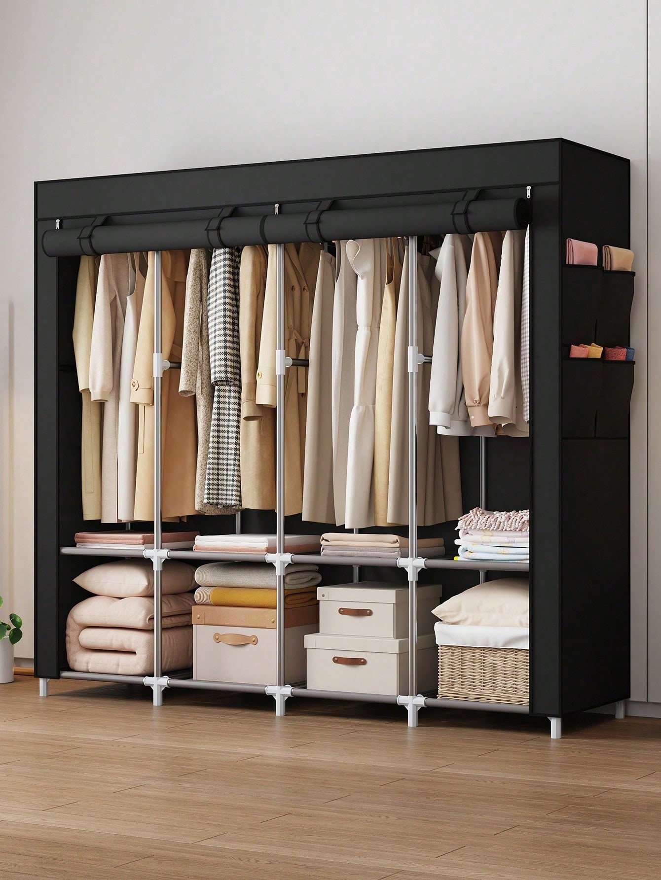Large Portable Closet Wardrobe - Wardrobe Closet Portable Fabric Cover recension och pris